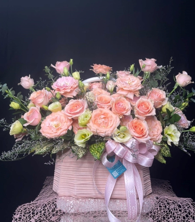 Giỏ Hoa Hồng - Hoa Tươi Chúc Mừng HCM-5210