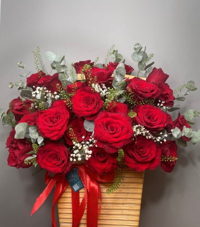 Giỏ Hoa Hồng Chúc Mừng HCM-0010