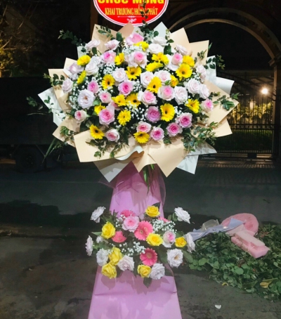 Kệ Hoa Tươi Chúc Mừng - Hoa Tươi Đẹp KHT-0007