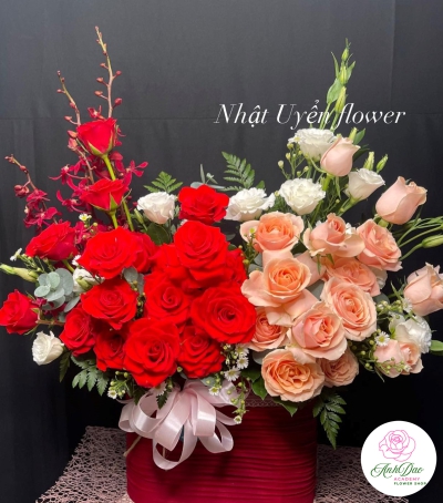 Giỏ Hoa Hồng - Hoa Tươi Chúc Mừng HCM-8210
