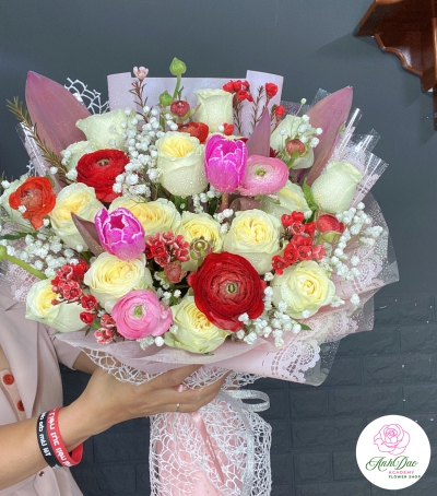 Bó Hoa Chúc Mừng HCM-0008