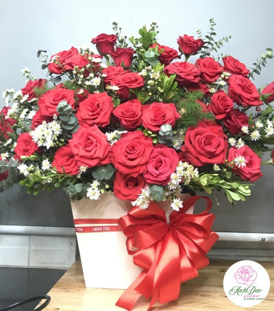 Giỏ Hoa Hồng - Hoa Tươi Chúc Mừng HCM-2110