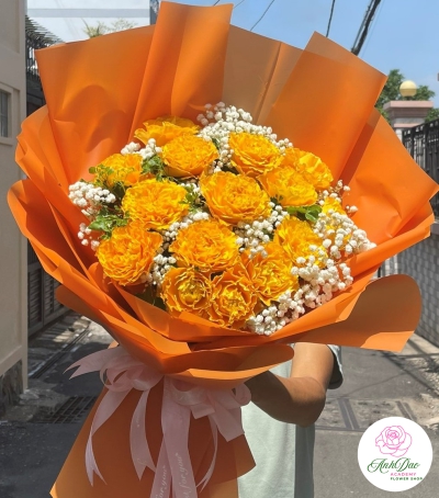 Bó Hoa Hồng Cam Spirit - Hoa Chúc Mừng HSN-0221