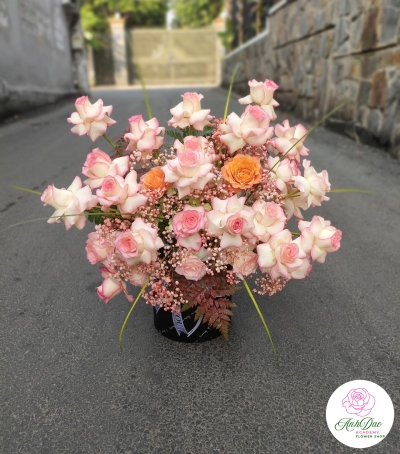 Giỏ Hoa Hồng Chúc Mừng HCM-0007