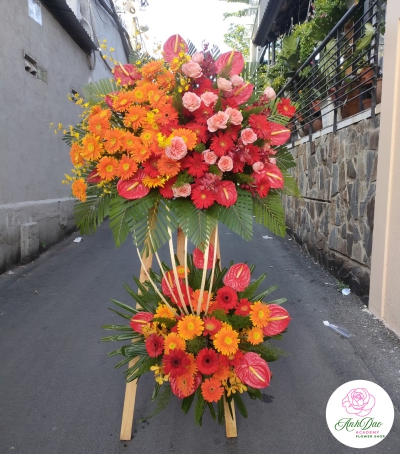 Kệ Hoa Tươi Chúc Mừng - Hoa Tươi Đẹp KHT-0302