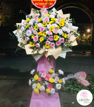 Kệ Hoa Tươi Chúc Mừng - Hoa Tươi Đẹp KHT-0007