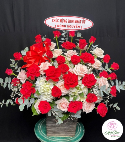 Giỏ Hoa Chúc Mừng - Hoa Tươi Chúc Mừng HCM-5202