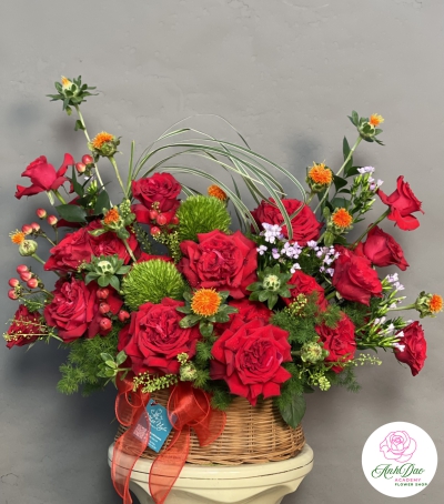 Giỏ Hoa Tươi Chúc Mừng