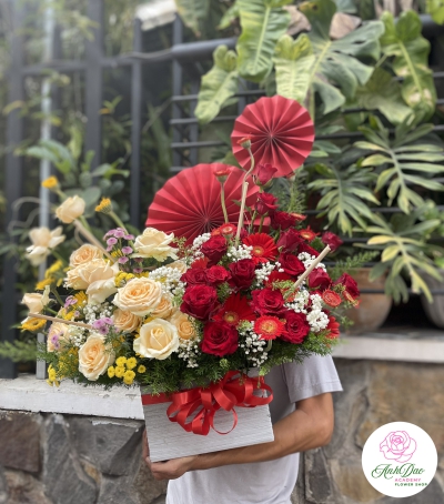 Giỏ Hoa Tươi Chúc Mừng - 010