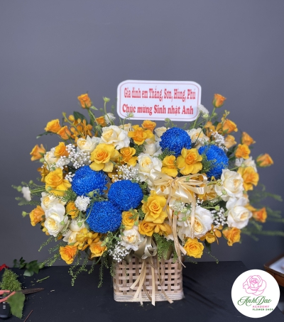 Giỏ Hoa Tươi Chúc Mừng  - 013