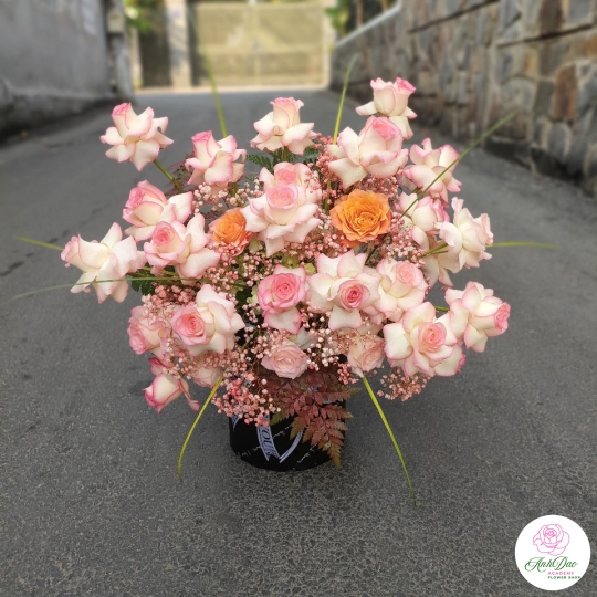 Giỏ Hoa Hồng Chúc Mừng HCM-0007