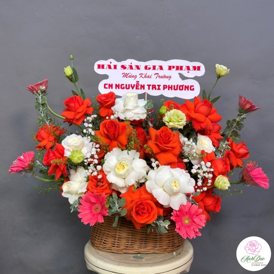 Giỏ Hoa Tươi Chúc Mừng Khai Trương NU - 3S3